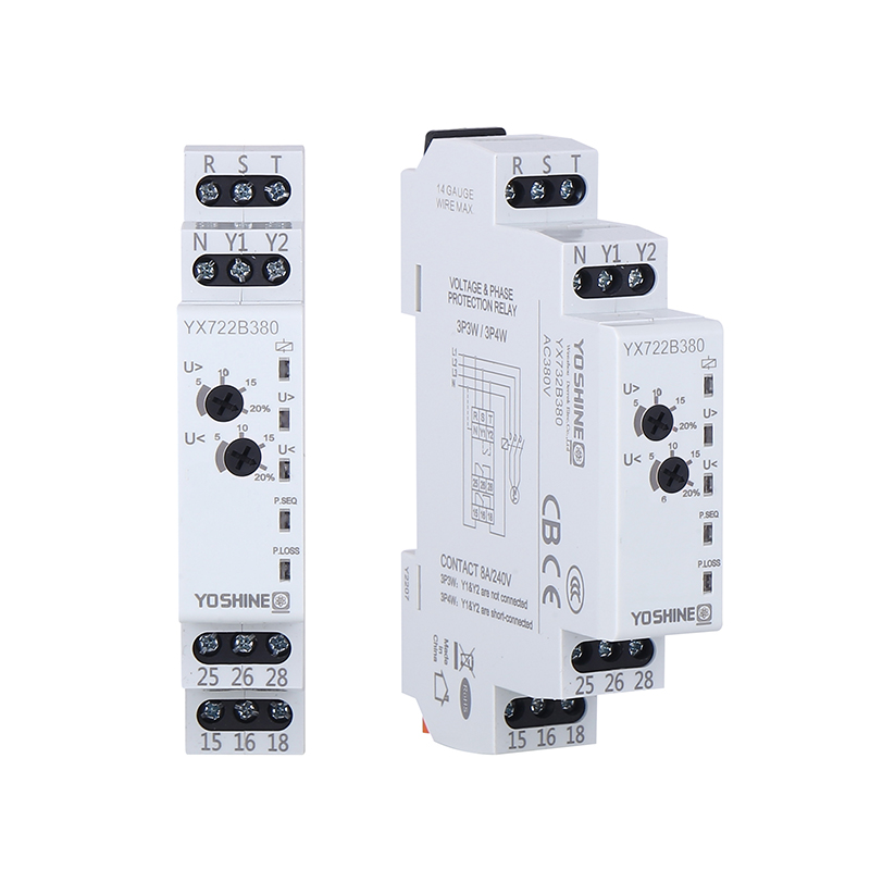 YX722BA01 DPDT Трехфазное трехпроводное/трехфазное четырехпроводное реле защиты от напряжения